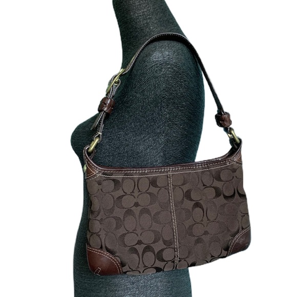 Coach Handbags - Coach brown Signature canvas Bleeker shoulder bag
